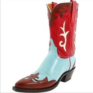 Lucchese N4513 Robins Egg Blue /
Tristan Red Boots